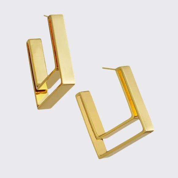 NWOT Cult Gaia Abie Square Earrings - Picture 1 of 7